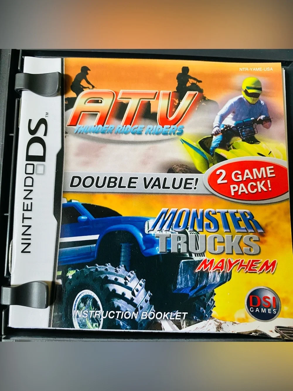 Nintendo DS Double Pack: ATV & Monster Trucks EUC includes box, game, pamphlet